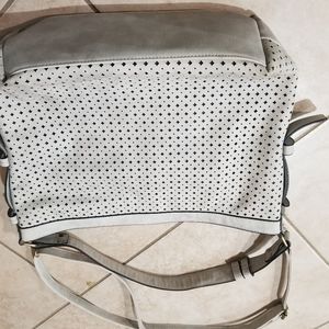 Gray shoulder bag